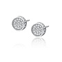 Zilveren oorbellen: Ronde stekers met zirkonia steentjes