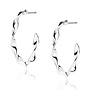 Zilveren oorbellen: Creool twisted circles