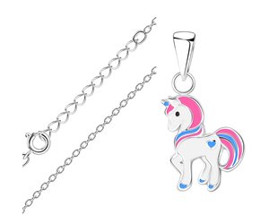 Houten halsketting en armband unicorn