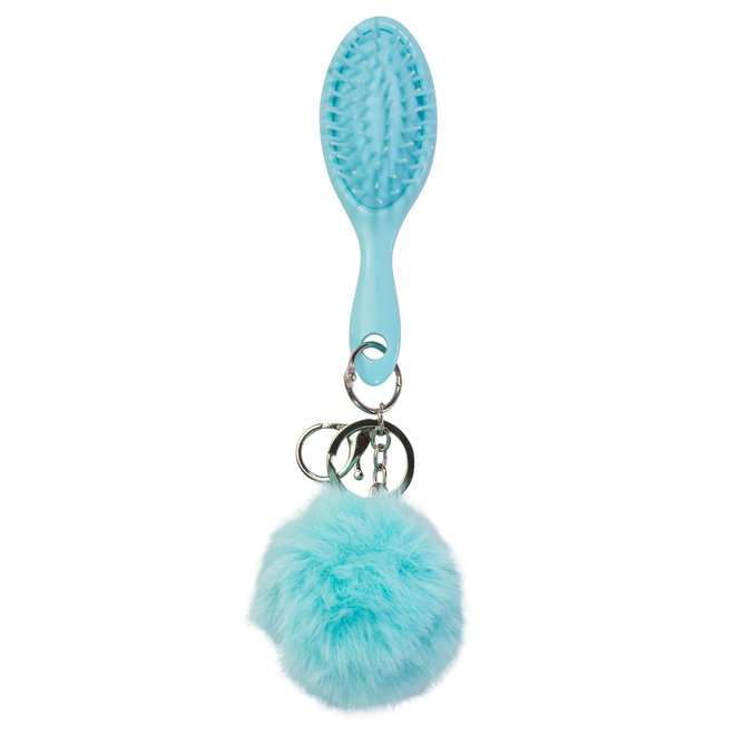 Martinelia: Mini borstel met pompom sleutelhanger mint groen