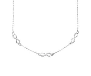 Ketting infinity cirkel met zirkonia | 925 sterling zilver