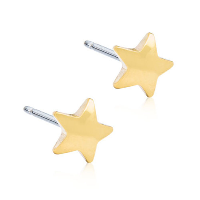 Oorsteker Blomdahl star 5mm golden titanium