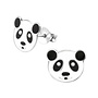 Zilveren kinderoorbellen: Panda