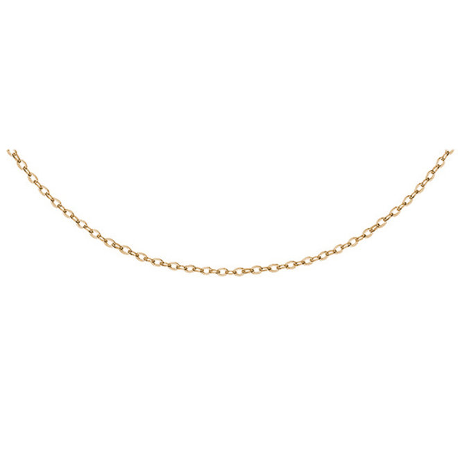 Zilveren halsketting gold plated 14 K: Hanger kruisje bezet met steentjes