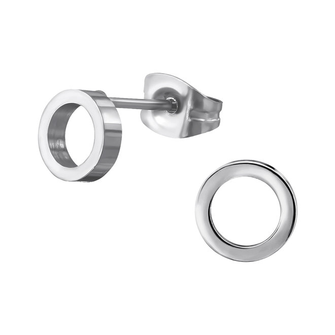 Chirurgisch roestvrij staal oorbellen: Open cirkel