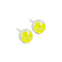 Oorsteker Blomdahl kristallen knopje electric yellow 6 mm