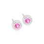 Oorsteker Blomdahl knopje brilliance halo crystal/shiny rose 6 mm