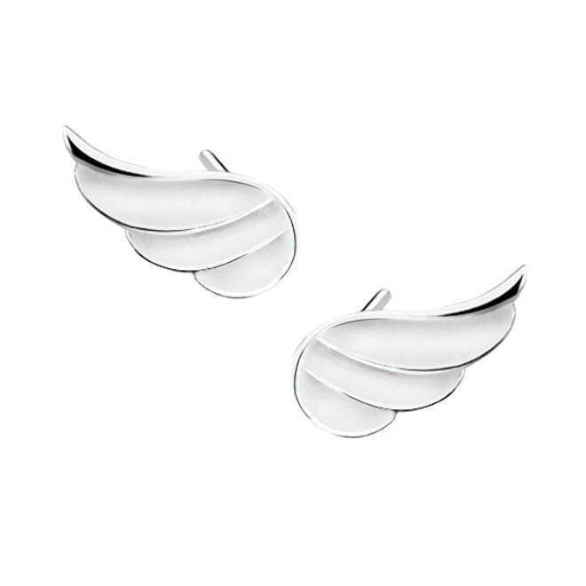 Zilveren oorbellen: Angel wings