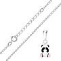 Zilveren kinder halsketting: Schattige baby panda