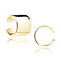 Zilveren, gold plated ear-cuff: Brede ear-cuff gold plated 14k