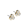 Oorsteker Blomdahl Golden clover 8mm crystal