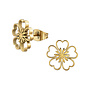 Chirurgisch roestvrij staal oorbellen: Gouden bloem