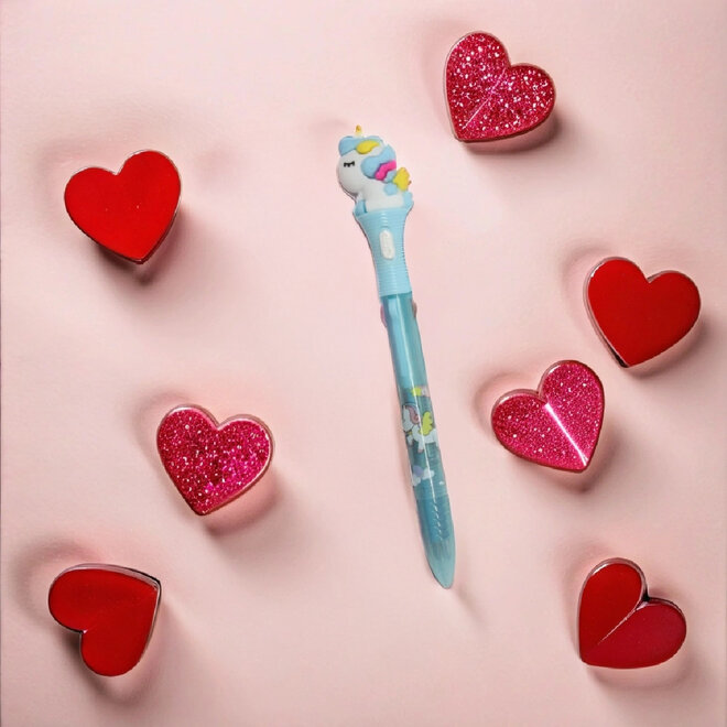 4-kleurige unicornpen met licht