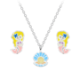 Zilveren Zeemeermin Ketting en Oorstekers Set – 925 Sterling Zilver