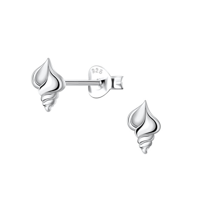 Zilveren Schelp Oorknopjes – 925 Sterling Zilver