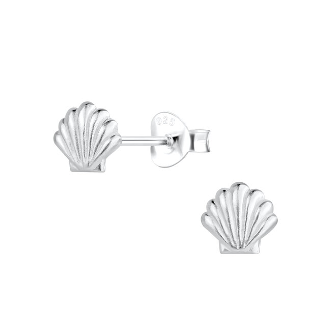 Zilveren Schelp Oorstekers – 925 Sterling Zilver