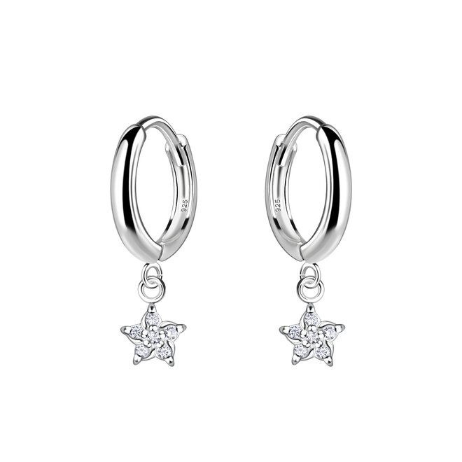Zilveren Ster Huggie Oorbellen – 925 Sterling Zilver