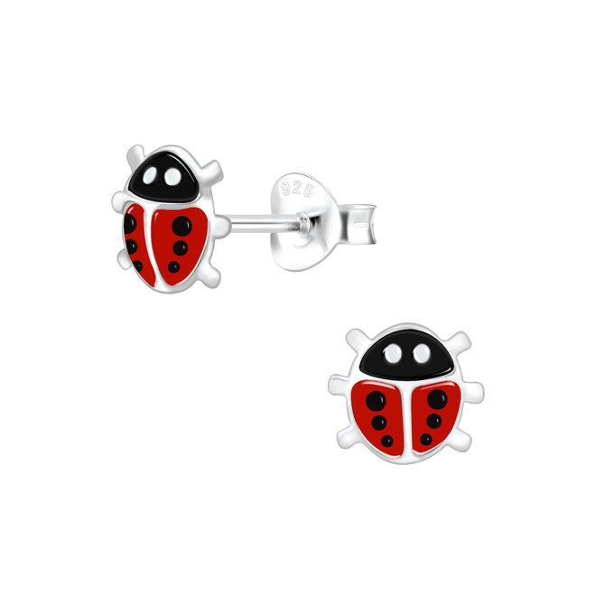 Zilveren Lieveheersbeestje Oorstekers – 925 Sterling Zilver