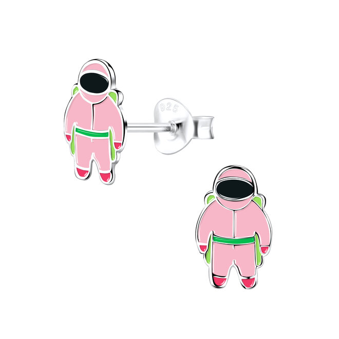 Zilveren Astronaut Oorstekers – 925 Sterling Zilver