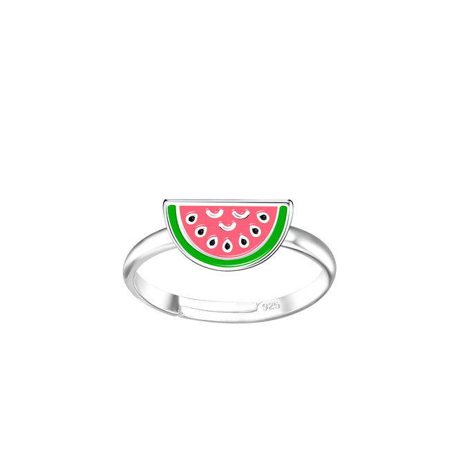 Zilveren Watermeloen Kinder Ring – 925 Sterling Zilver