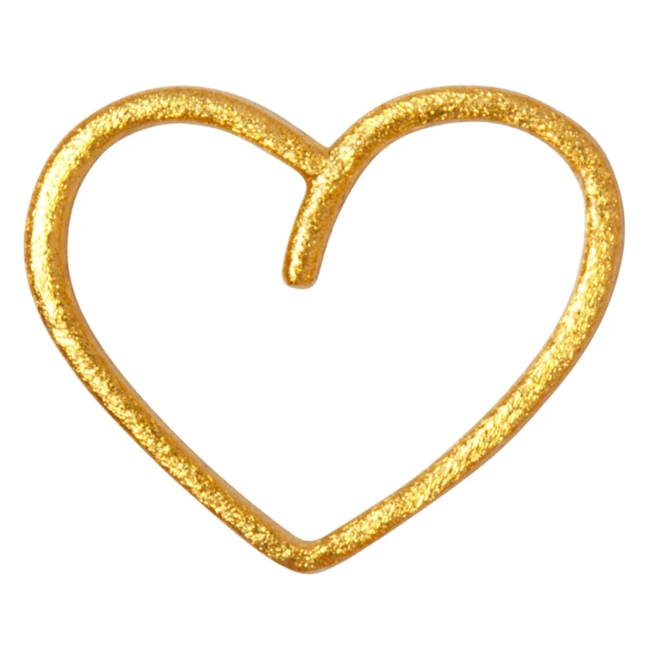 Happy Heart Oorsteker - Verguld goud, per stuk verkocht