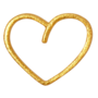 Happy Heart Oorsteker - Verguld goud, per stuk verkocht