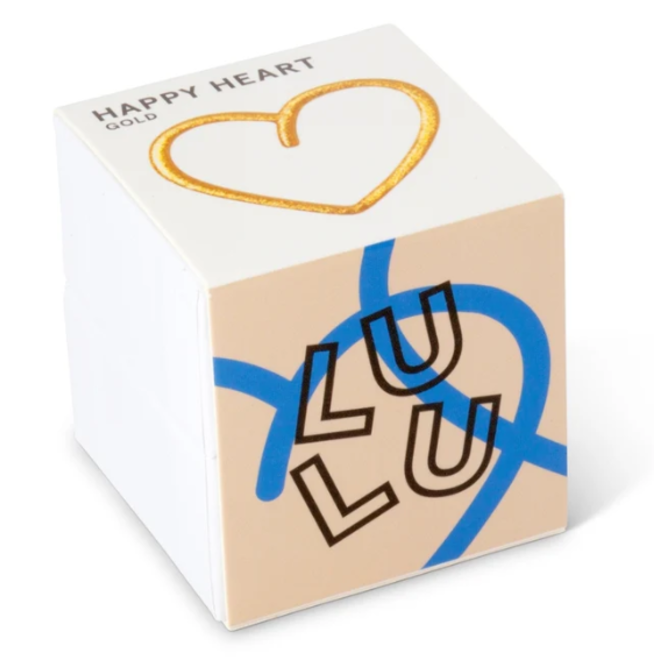 Happy Heart Oorsteker - Verguld goud, per stuk verkocht