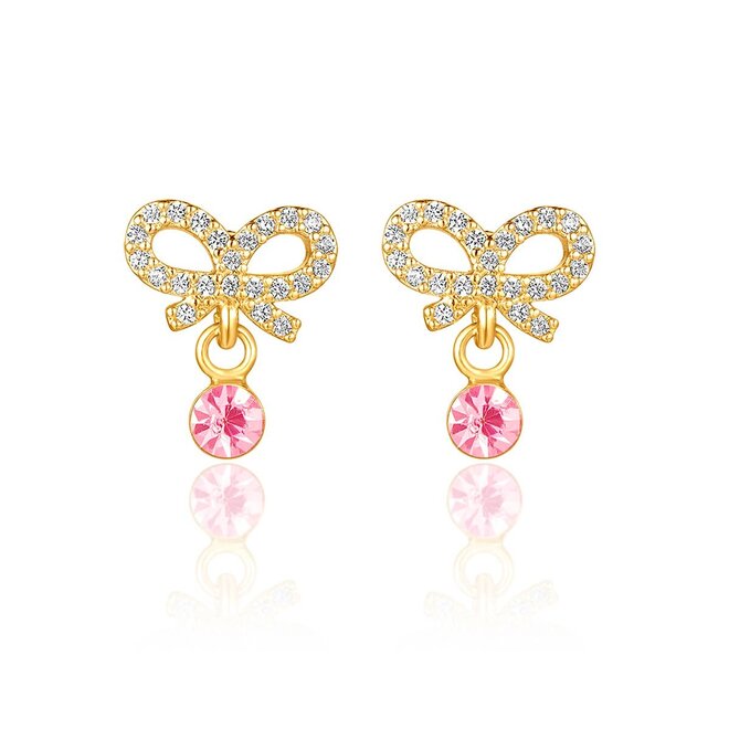 Kleine Luxe Oorstekers – Kristallen Strikjes