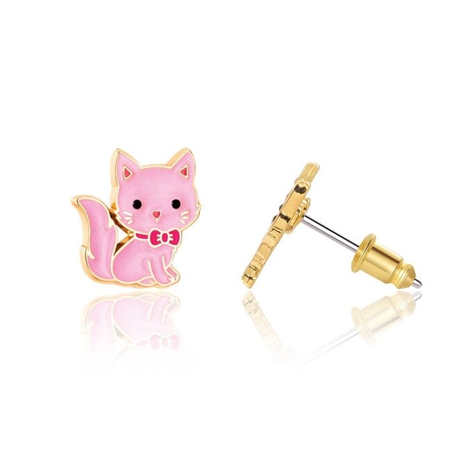 Roze Kitty Cutie Oorstekers