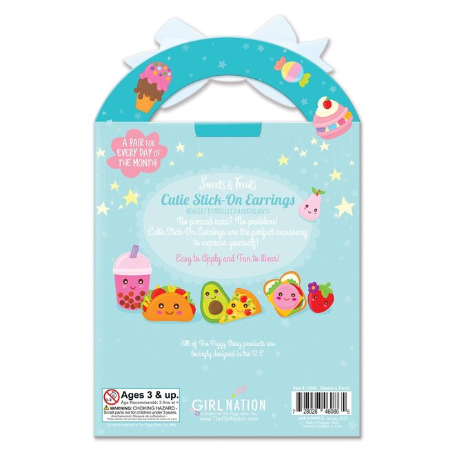 Stick on oorbellen: Thema snoep - Sweets & treats