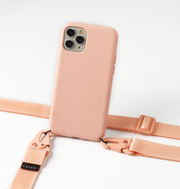 Duurzame telefoontas (roze), met clipband