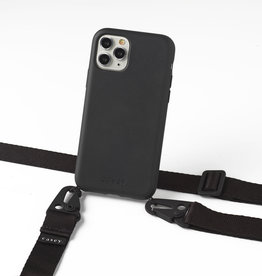 Sustainable black case with lanyard (black)