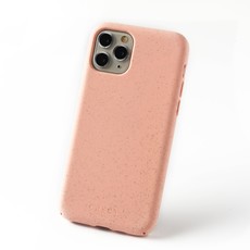 Duurzame telefoontas roze met koord (black and gold)