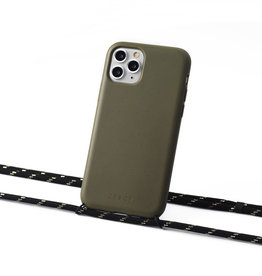 Sustainable green case with cord (black and gold)