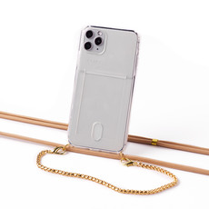 Short golden phone necklace