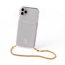 Korte gouden ketting voor aan je telefoon