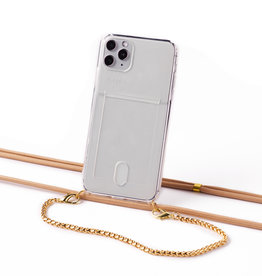 Transparent case with cardholder and a chain-cord combi
