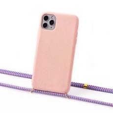 Sustainable pink case with cord (lila camouflage)