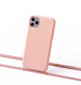 Duurzame telefoontas roze met koord (scandinavisch roze)