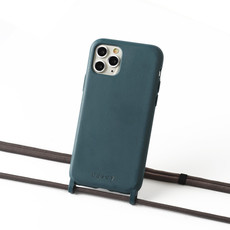 Sustainable grey-blue case with cord  (grey)