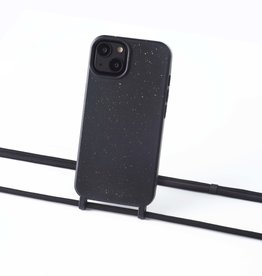 Sustainable black case with ears and rope (black)