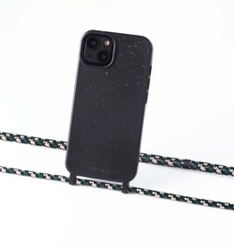 Sustainable black case with ears and rope (black with gold)