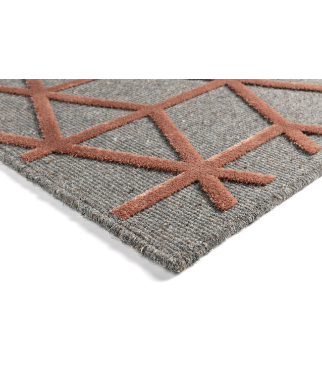 Brinker carpets Brinker Ensuite vloerkleed Graphix Chiara 826 Grey Red