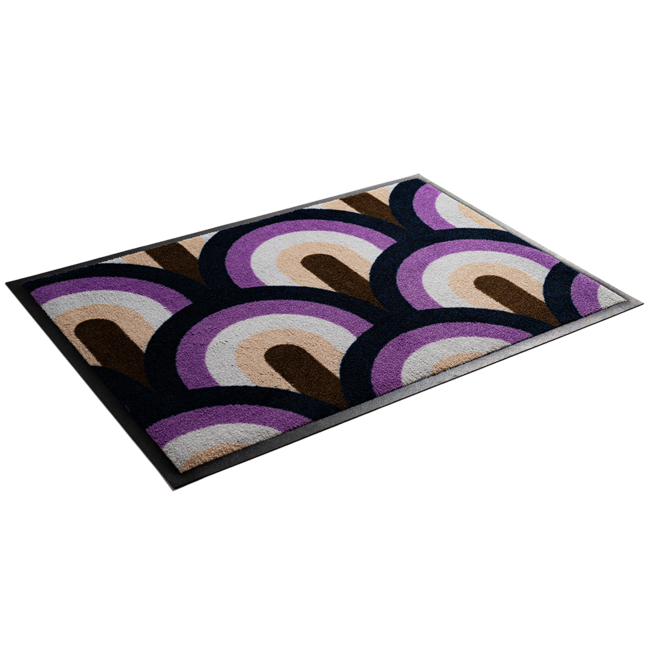 Vandals van Jan Design schoonloopmat Velvet Arc - Mauve Shadow