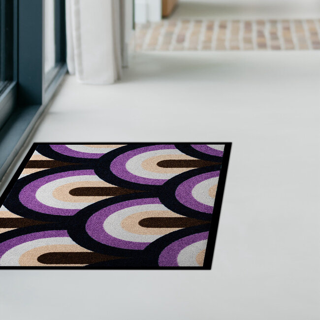 Vandals van Jan Design schoonloopmat Velvet Arc - Mauve Shadow