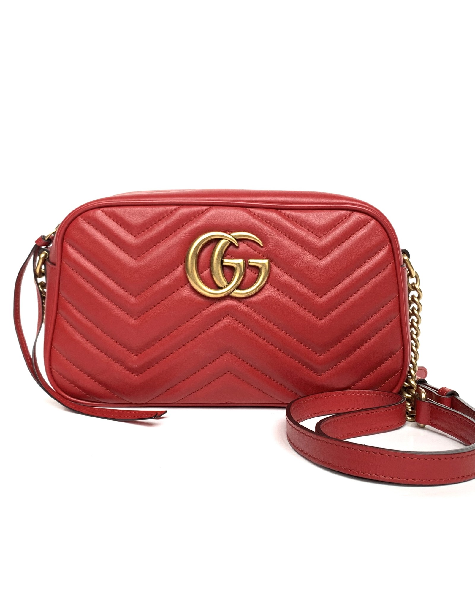 Gucci Marmont small shoulder bag red - Love pre-owned bags