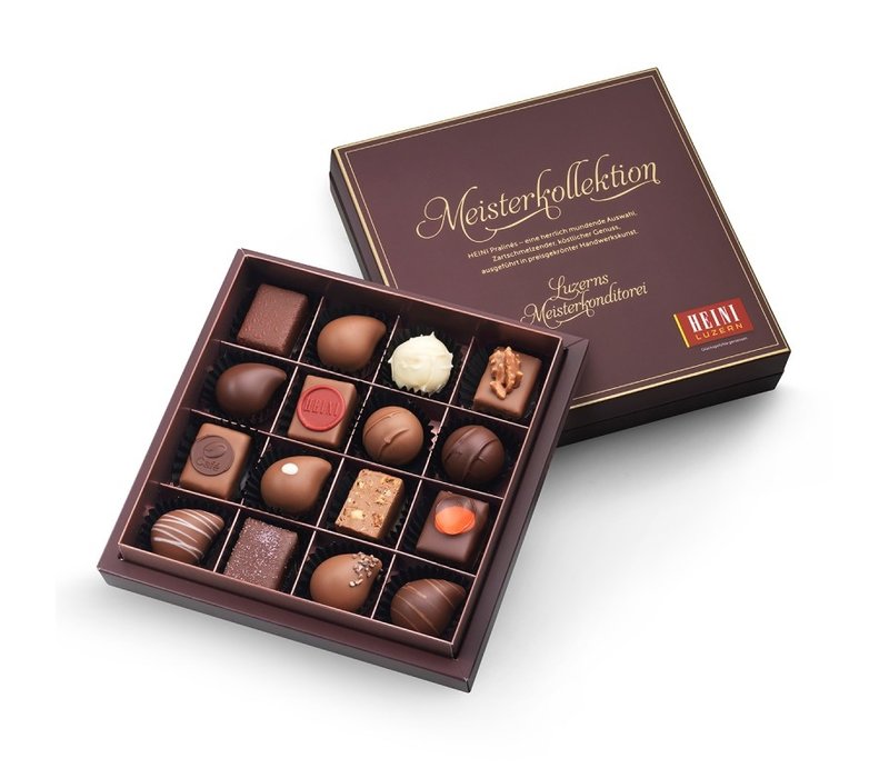 Heini Meisterkollektion in Festtagsverpackung Pralinen mit Alkohol