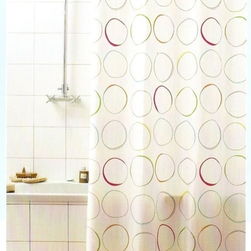 Duschvorhang 180x200 Textil Kreis