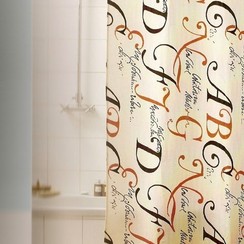 Rideau de douche 180x200 textile Lettere