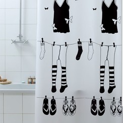 Shower curtain 180x200 textile Papillon